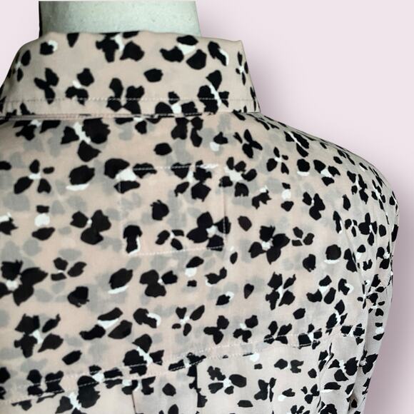 Rails Anna Rose Pink Black Cheetah Long Sleeve Button Front Shirt Blouse S 2 4 - Picture 14 of 14